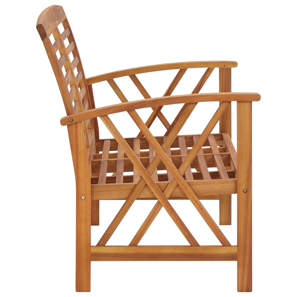 vidaXL 3 Piece Patio Lounge Set Solid Acacia Wood
