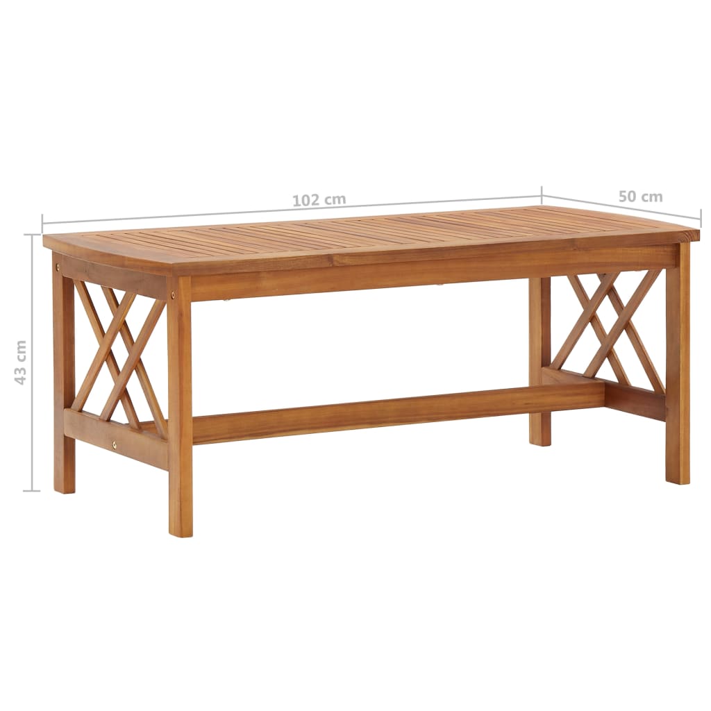 vidaXL 3 Piece Patio Lounge Set Solid Acacia Wood