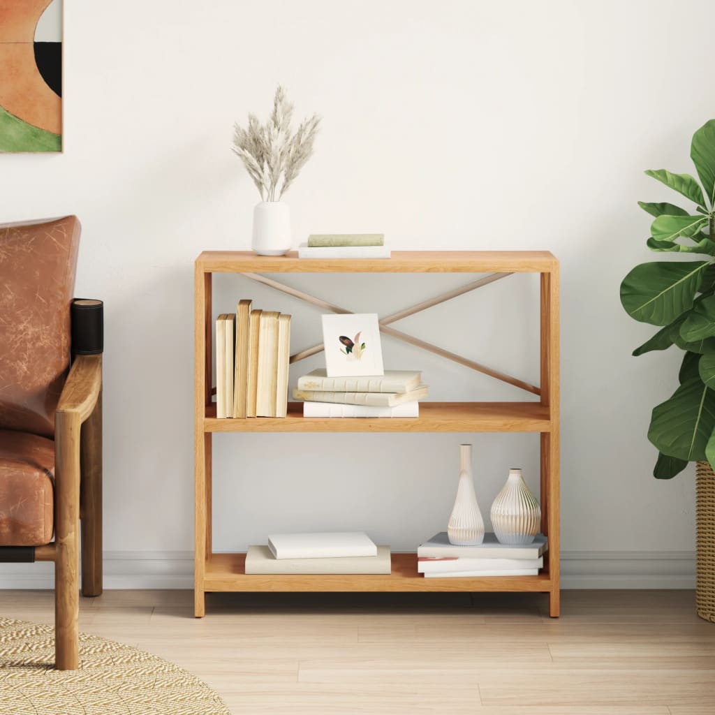 vidaXL Shelf Bathroom Storage Bookshelf Rack Shelving Unit Solid Wood Oak
