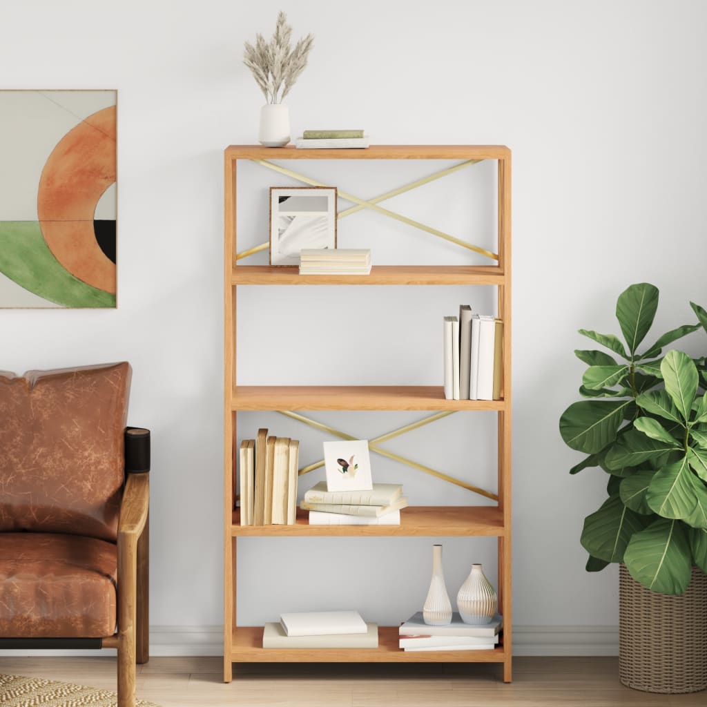 vidaXL Shelf Bathroom Storage Bookshelf Rack Shelving Unit Solid Wood Oak