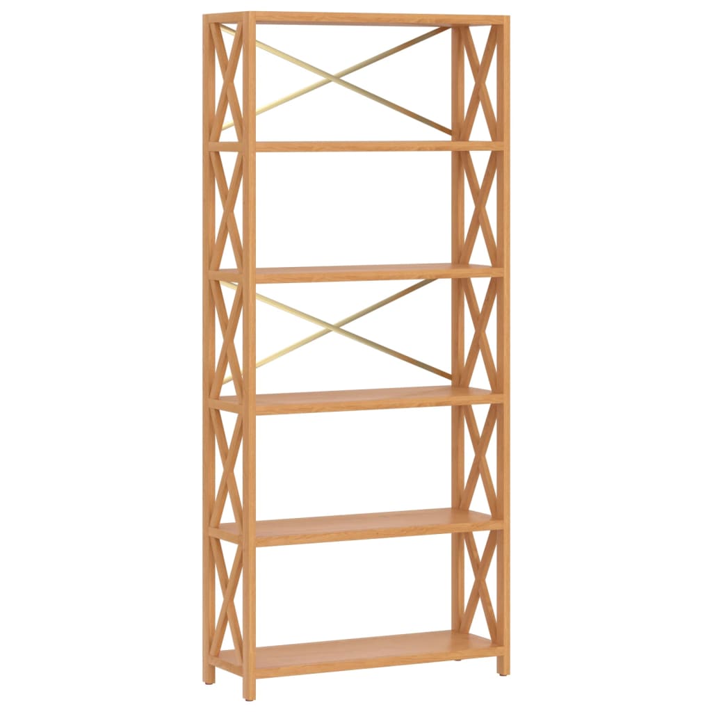 vidaXL Shelf Bathroom Storage Bookshelf Rack Shelving Unit Solid Wood Oak
