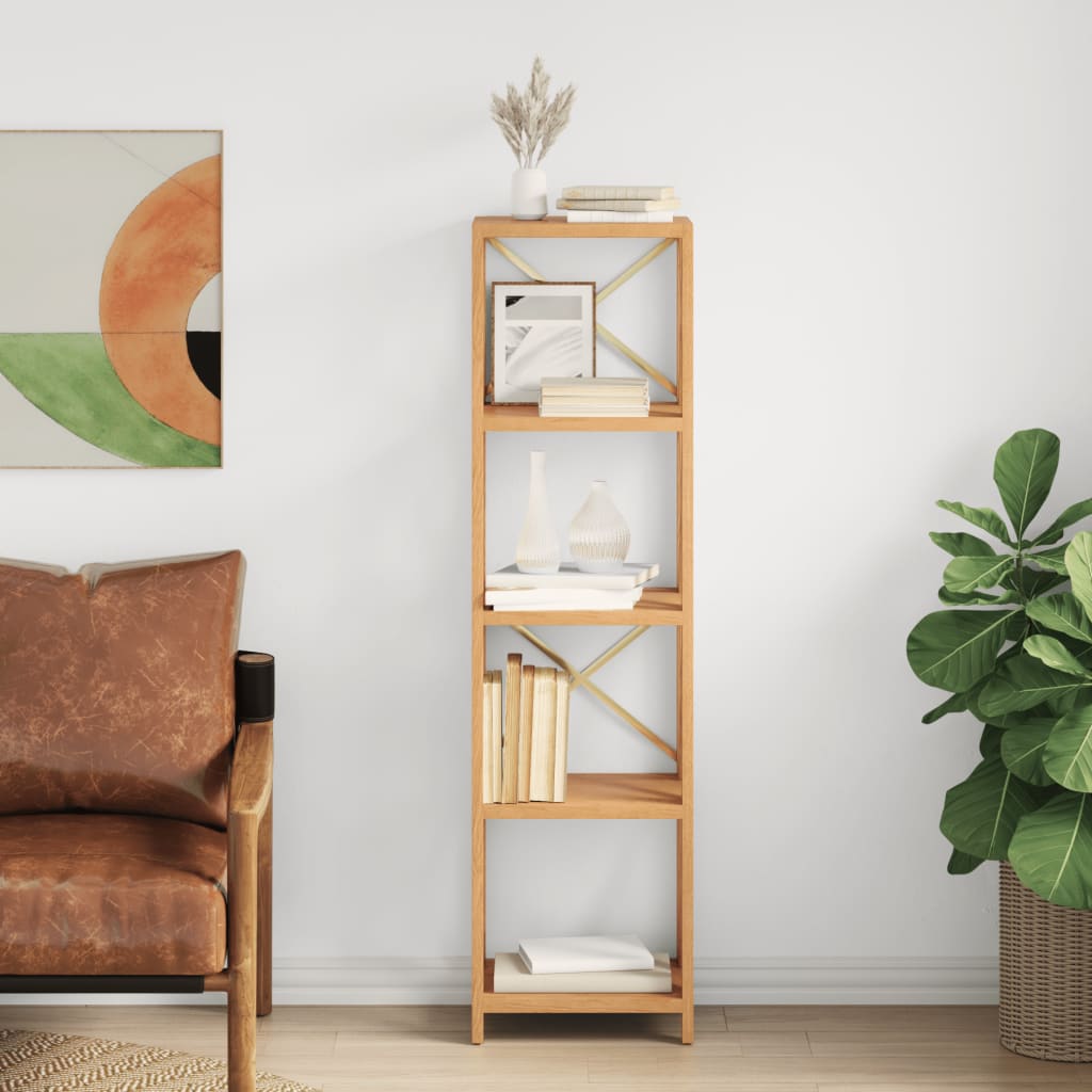 vidaXL Shelf Bathroom Storage Bookshelf Rack Shelving Unit Solid Wood Oak