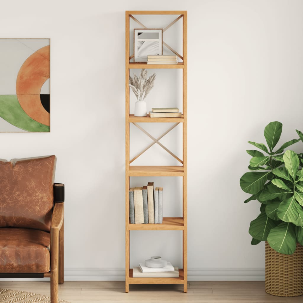 vidaXL Shelf Bathroom Storage Bookshelf Rack Shelving Unit Solid Wood Oak