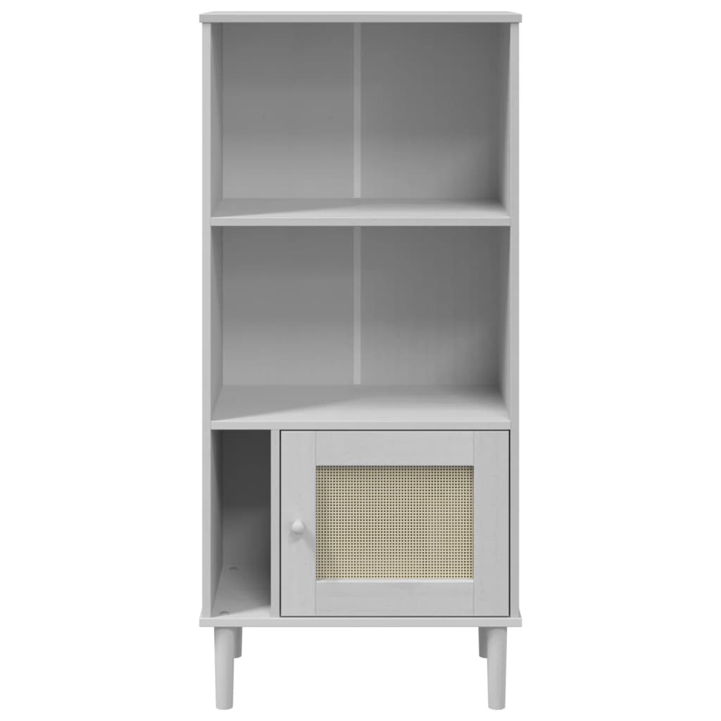 vidaXL Bookcase Bookshelf Storage Cabinet SENJA Rattan Look Solid Wood Pine