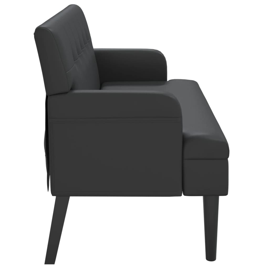 vidaXL Bench with Backrest Upholstered Seating for Living Room Faux Leather