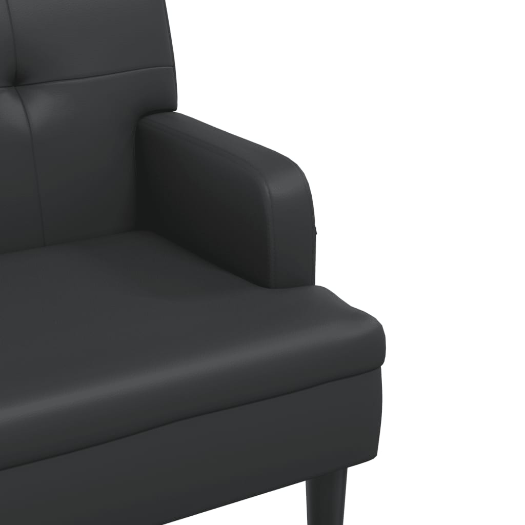 vidaXL Bench with Backrest Upholstered Seating for Living Room Faux Leather